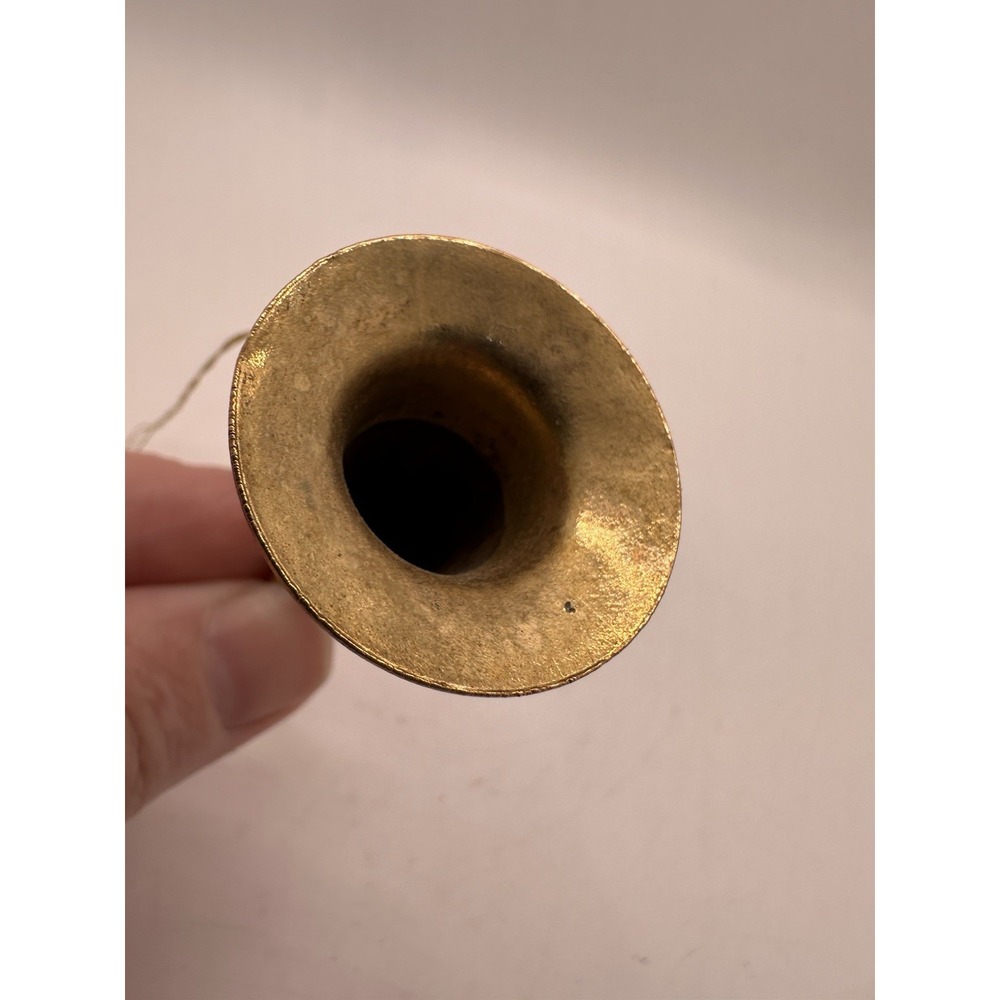 Vintage Brass French Horn Ornament Mini Musical Instrument Holiday - Picture 5 of 6